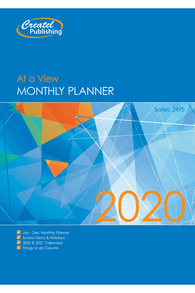 At-A-View Monthly Planner 2020