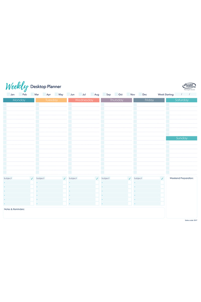 Weekly Desktop Planner Pad