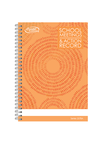 School Meeting Record Book - Orange (A5)