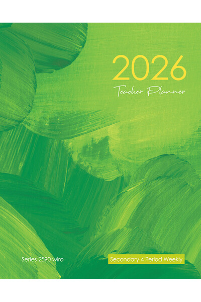 Secondary 4-Period Planner 2026 (Weekly) - Wiro Bound