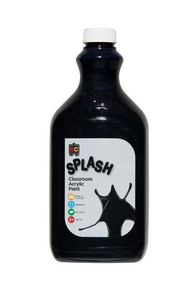 Splash Acrylic Paint 2L - Licorice (Black)