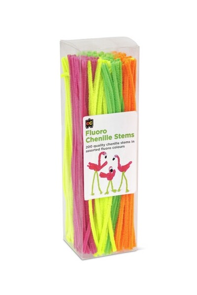Chenille Stems (30cm) - Pack of 200: Fluoro