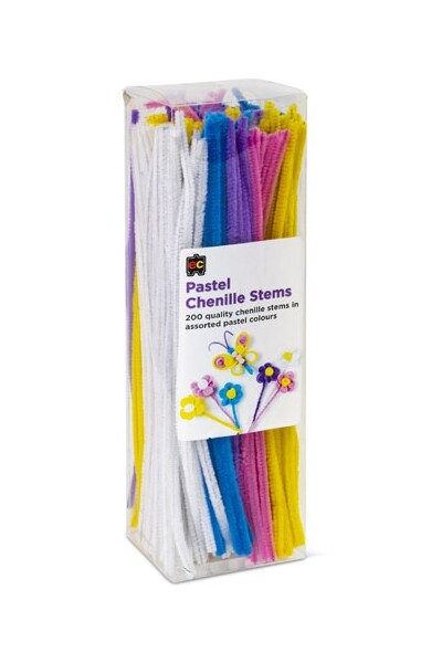 Chenille Stems (30cm) - Pack of 200: Pastel