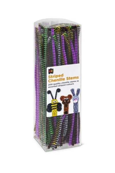 Chenille Stems (30cm) - Pack of 200: Striped