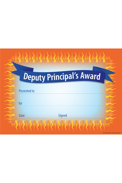 Deputy Principal's Award Certificate - Pack of 200