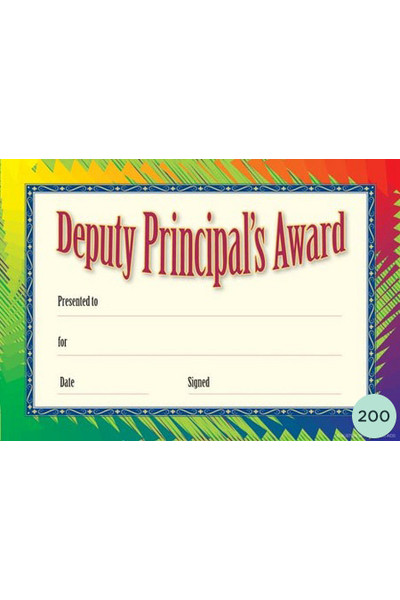 Deputy Principal's Formal Award Certificate - Pack of 200