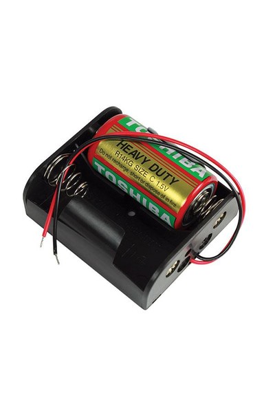 Battery Holder - 2C with Leads