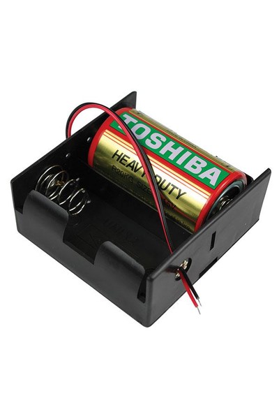 Battery Holder - 2D with Leads