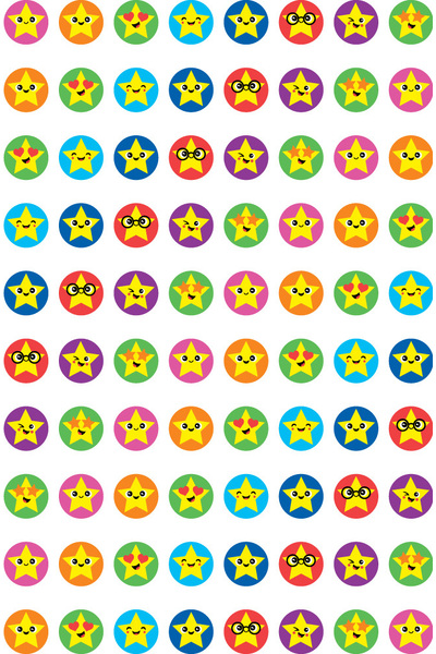 Dynamic Dots Stars - Merit Stickers (Pack of 800)