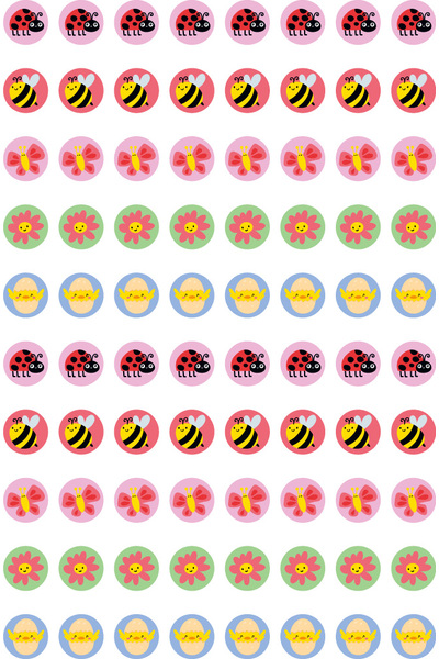 Dynamic Dots Spring Environment Stickers