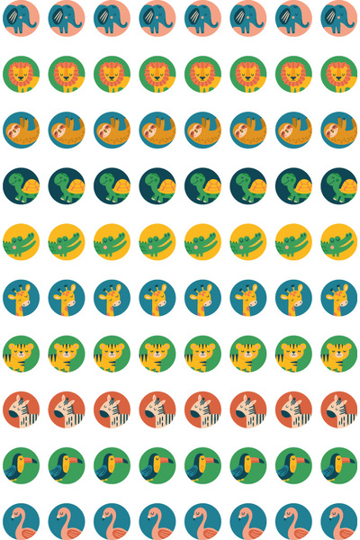 Zoo - Dynamic Dots Stickers (Pack of 800)