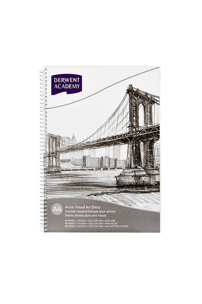Derwent Academy Visual Art Diary - A4 Portrait (80 Pages)