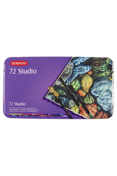 Derwent Coloured Pencils - Studio: Tin of 72