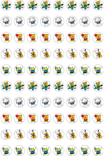 Dynamic Glitz Teddy Glitter Stickers