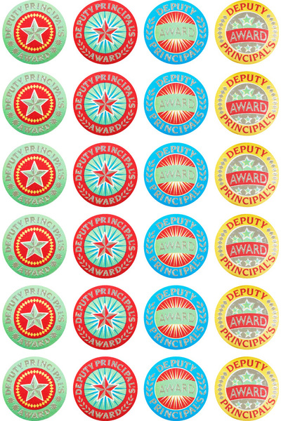 Deputy Principal's Silver Glitz on Silver Foil Award Stickers - Pack of 72