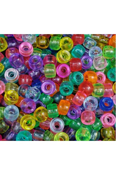 Jug Beads - Transparent: Assorted Colours (1 kg)