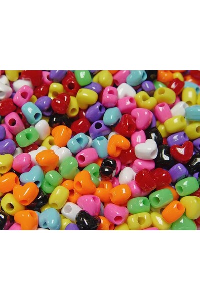 Jug Beads - Heart: Assorted Colours (1 kg)