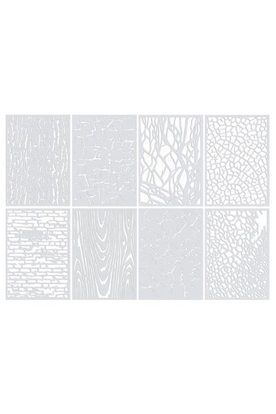 Stencil & Rubbing Sheets A4 - Textures (Pack of 8)
