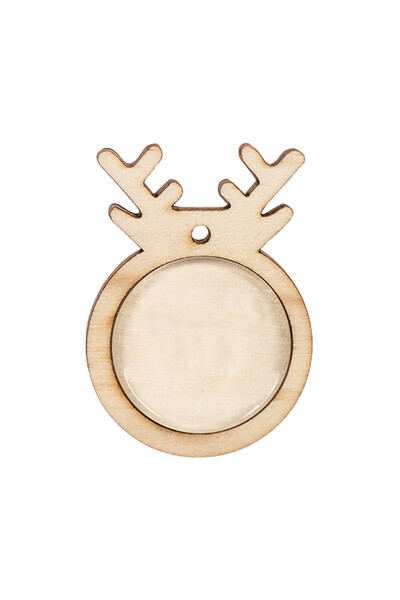 Wooden Reindeer Pendants (Pack of 10)