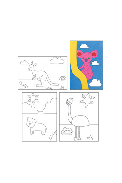 Sand Art Sheets - Australian Animals (Pack of 20)