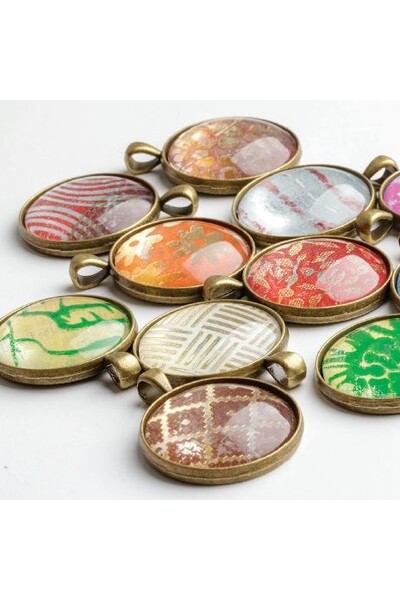 Silver Cabochon Pendants (Pack of 30)