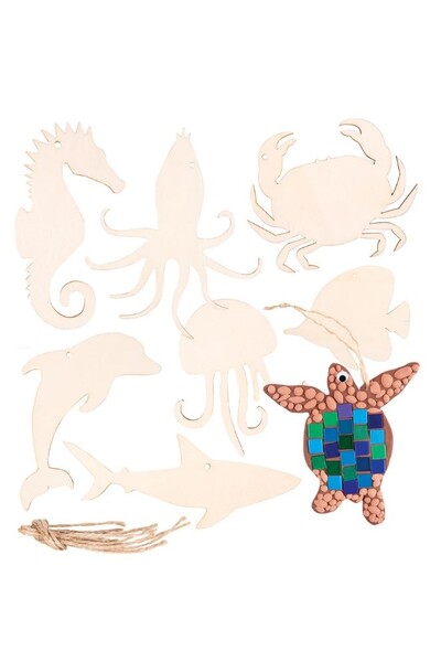 Wooden Australian Sea Creature Shapes (Pack of 24)