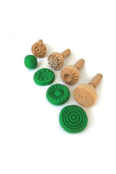 Wooden Dough Stampers (Set of 4)