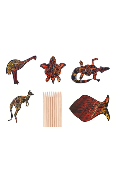 Scratch Art Australian Animals (Pack of 30)