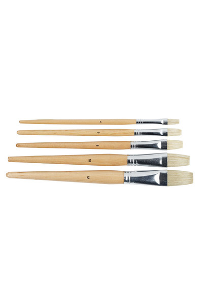 Hog Hair Brushes, Flat: Pack of 60