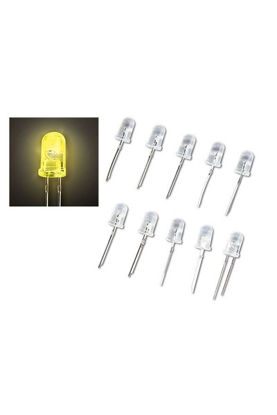 LED Flashing 0.5cm Yellow - Pack of 10 