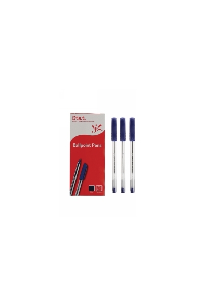 Pen 1.0mm Ballpoint Medium: Blue (Box of 12)