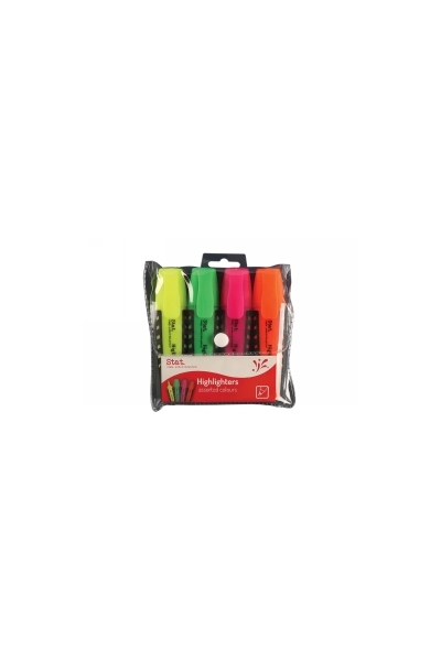 Stat: Highlighter - Assorted (Pack of 4)
