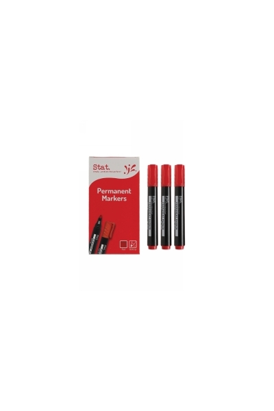 Stat Permanent Marker: 2.0mm Bullet Nib - Red (Box of 12)