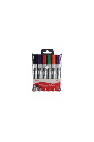 Stat Whiteboard Marker - 2.0mm Bullet Nib: Assorted (Pack of 6)