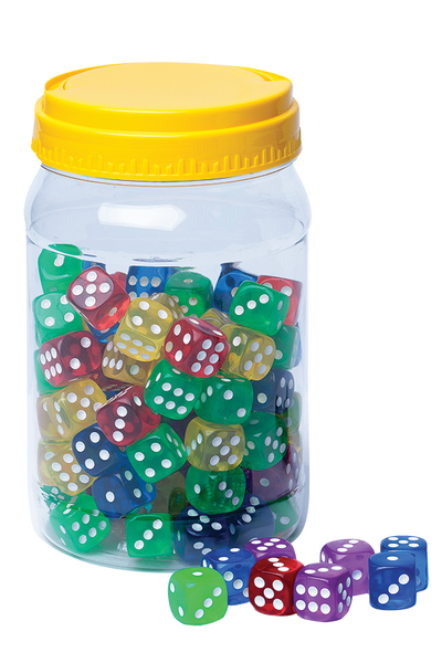 Dot Dice - Assorted Colours (Set of 100)