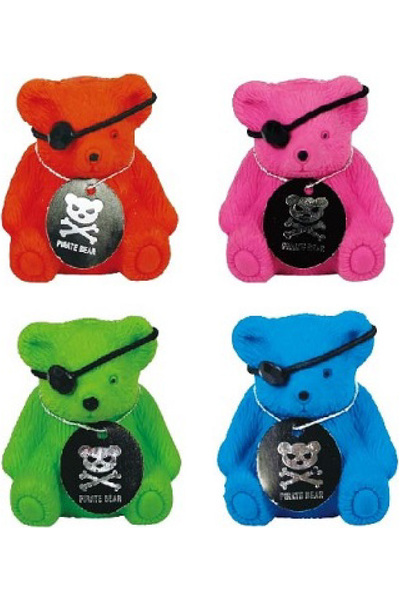 Pirate Bear Erasers with Sharpeners - Pack of 12