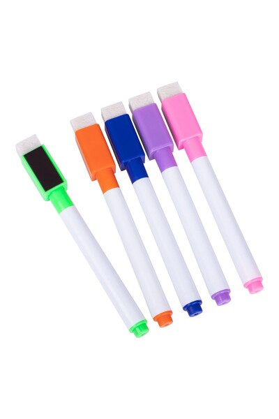 Write N Wipe Pens - 5 Pack (Coloured)