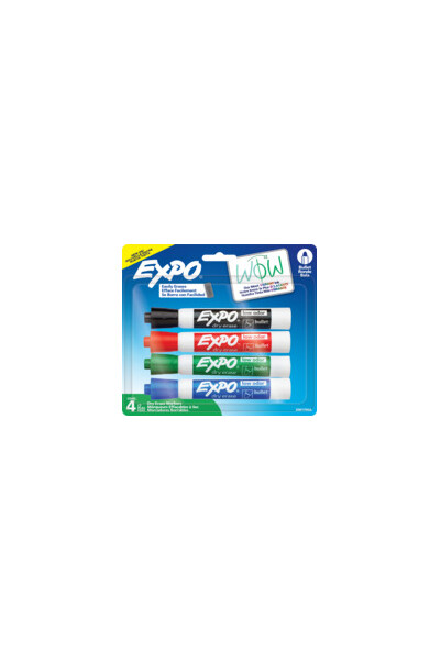 EXPO Whiteboard Marker - Bullet: Assorted (Pack of 4)