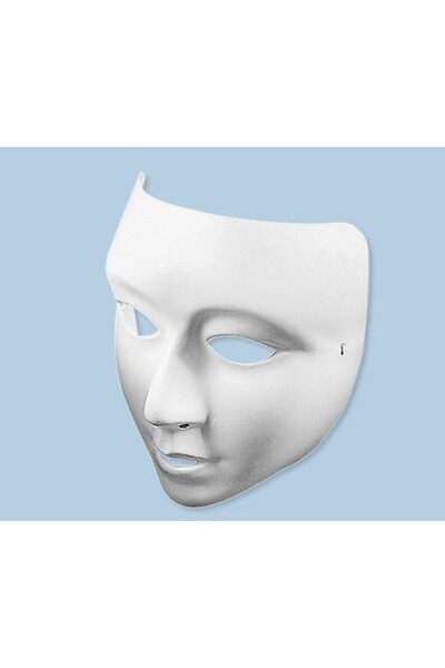 Plastic Face Masks - White Lightweight (Pack of 10)