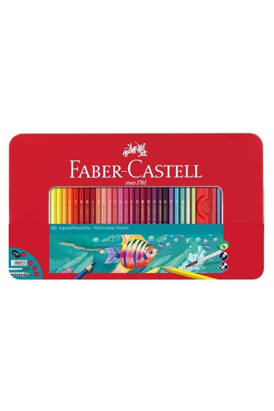 Faber-Castell Watercolour Pencils - Assorted (Tin of 60)