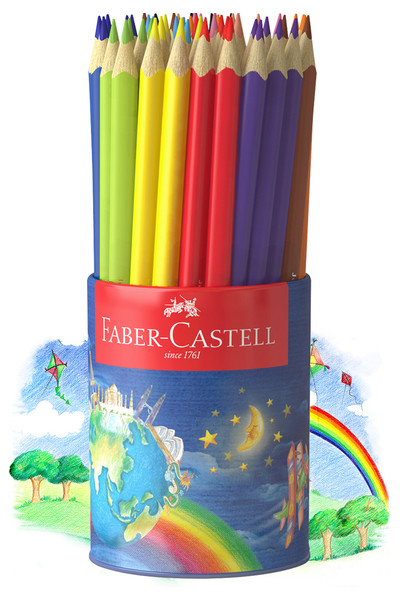 Faber-Castell Coloured Pencils - Junior Triangular (Tin of 50)