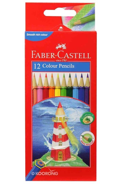 Faber-Castell Coloured Pencils - Hexagonal: Box of 12
