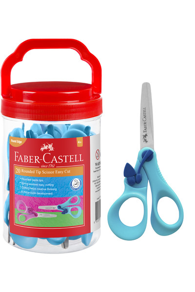 Faber-Castell Scissors - Rounded Tip: Easy Cut Bucket (Pack of 20)