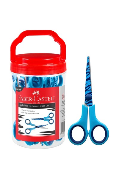Faber-Castell Clean Cut Scissors - 150mm (Jar 20)