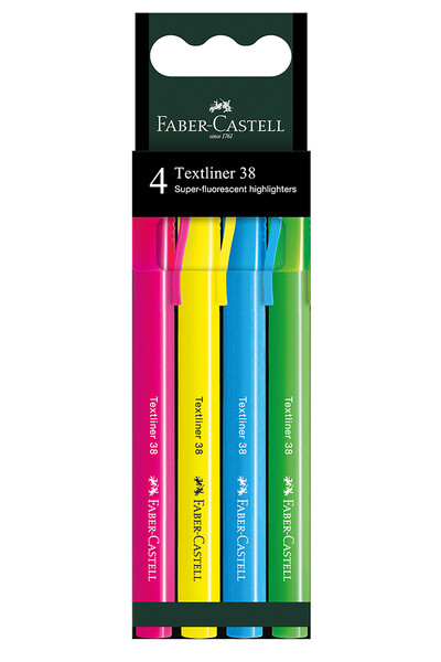 Faber-Castell Highlighters - Textliner 38: Assorted (Pack of 4)