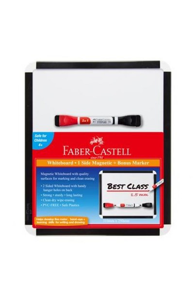 Faber-Castell Whiteboard Set - Magnetic A4 + Single Marker