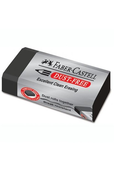 Faber-Castell Erasers - Large Black Dust Free (Box of 20)
