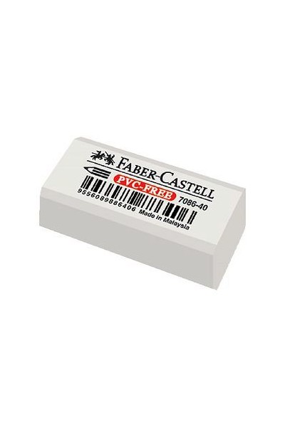 Faber-Castell Erasers - Vinyl Student Medium PVC-Free (Box of 40)