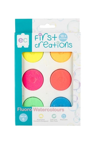Fluoro Watercolours - Set of 6