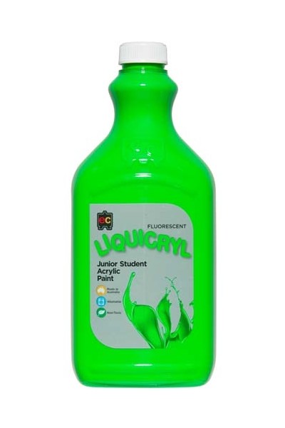 Liquicryl Fluorescent Junior Acrylic Paint 2L - Green
